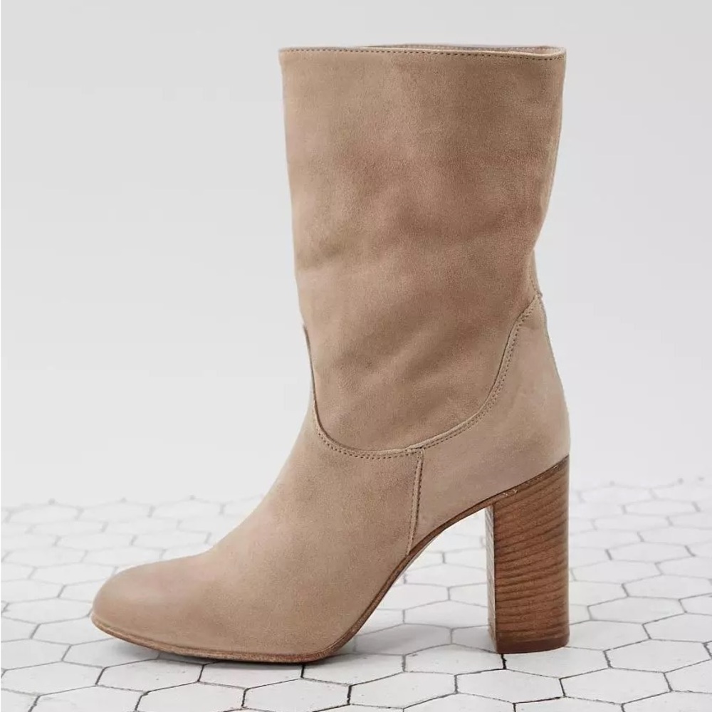 Free people suede mid calf bootie
